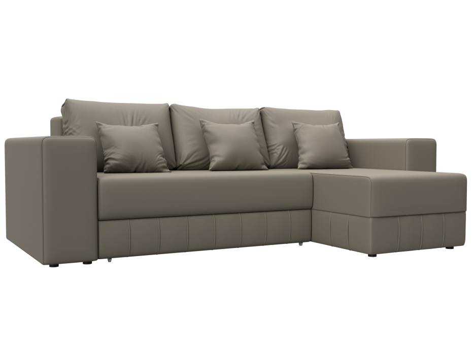 Диваны угловые в гостиную, Диван угловой Лига-076 угол универсальный, экокожа GRIFON