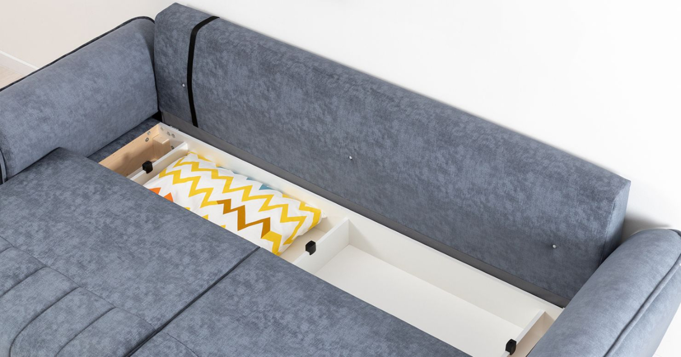 Диваны с ящиком для белья, Диван-кровать Дорис