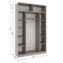 Шкаф Бостон с антресолью 1600