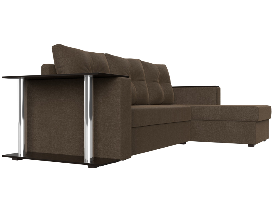 Диваны угловые в гостиную, Угловой диван Атланта правый угол, рогожка Амур