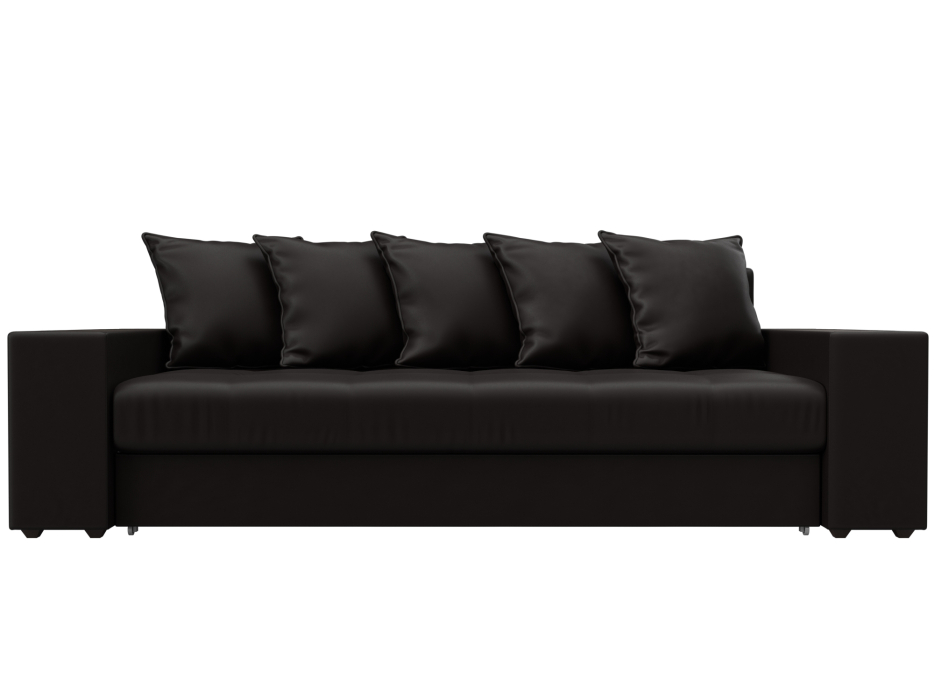 Диваны еврокнижки, Диван прямой Дубай полки справа, экокожа GRIFON