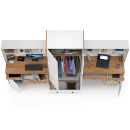 Два компьютерных стола и платяной шкаф Вуди