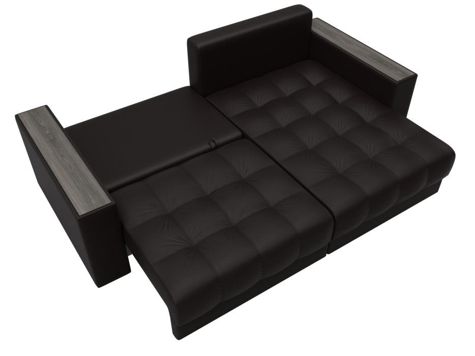 Дизайнерские диваны для гостиной, Диван угловой с декором Лига-049 НПБ, экокожа GRIFON