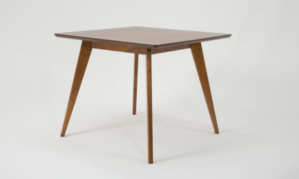 Стол Сканди М 100 орех со стульями Франк орех рогожка серый