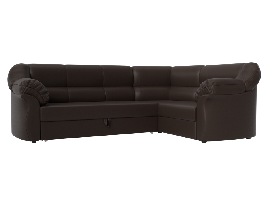 Диваны угловые в гостиную, Диван угловой Карнелла правый угол, экокожа