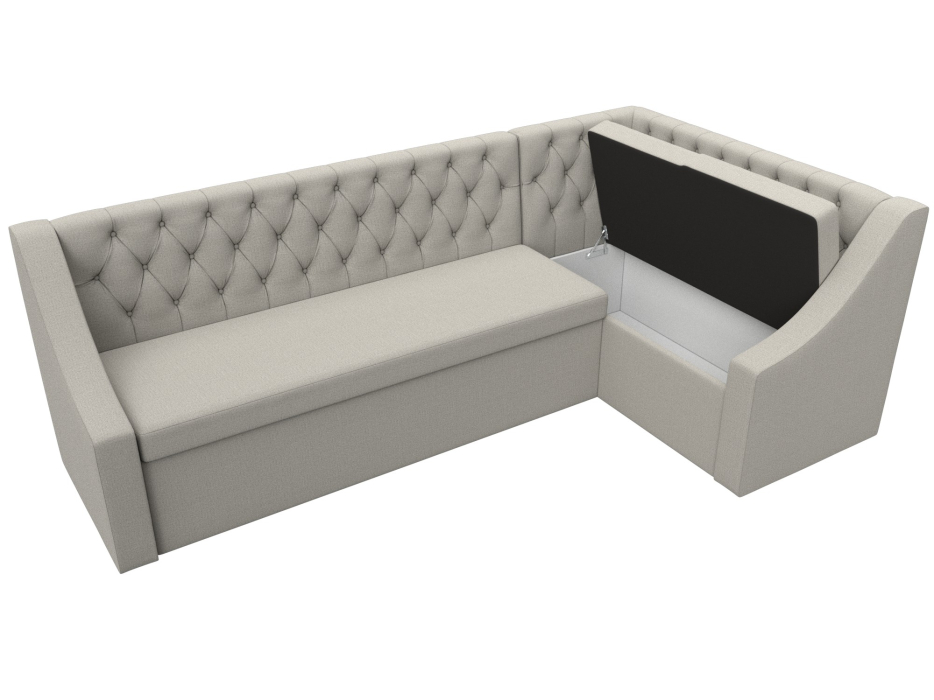 Диваны угловые кухонные, Диван кухонный угловой Мерлин правый угол, рогожка Амур