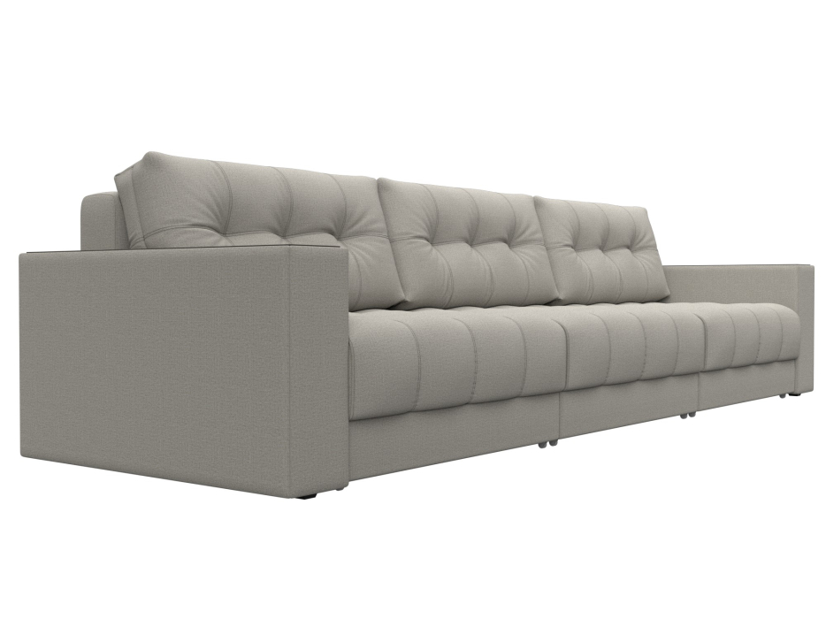 Дизайнерские диваны для гостиной, Диван прямой с декором Лига-049 НПБ Лонг, рогожка Амур