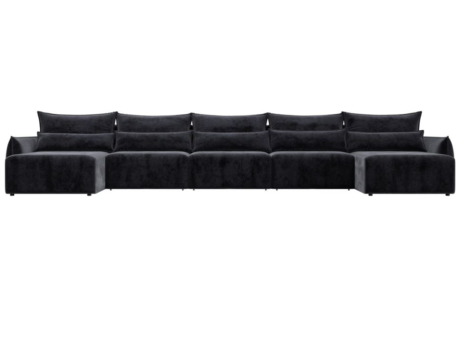 Диваны еврокнижки, Диван п-образный Лига-051 НПБ МегаЛонг, велюр TOWER