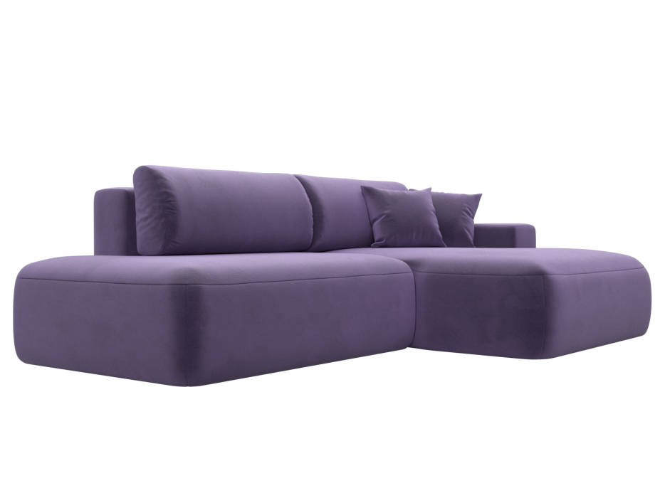 Диваны угловые в гостиную, Диван угловой Лига-036 Модерн правый угол, велюр