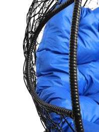 Подвесное кресло ДЛЯ ДВОИХ с ротангом чёрное