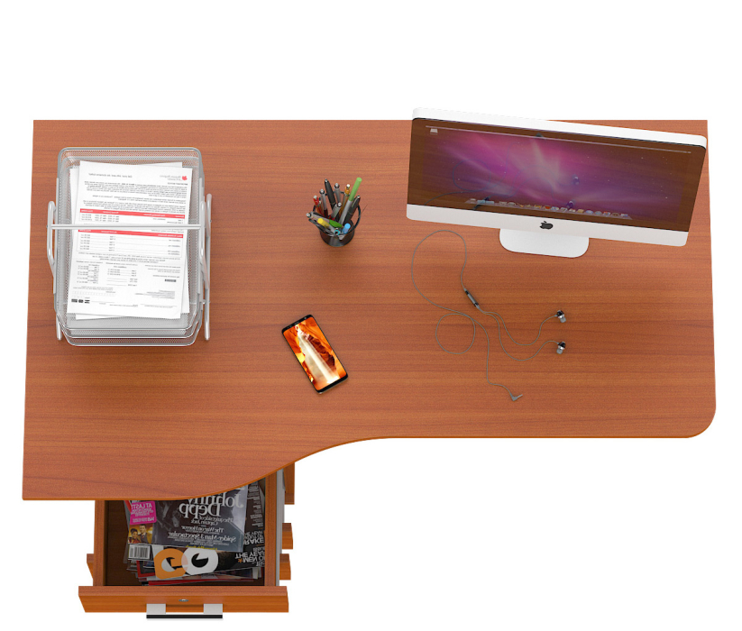 Письменные столы, Стол МД 1.04Т с тумбой на колесиках