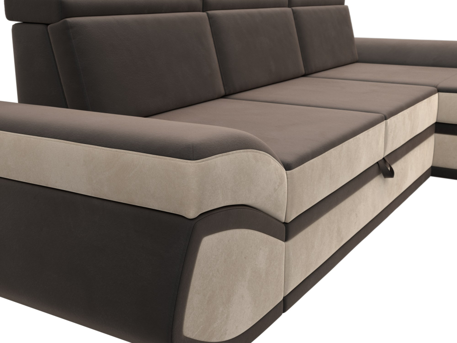 Диваны угловые в гостиную, Диван угловой Лига-032 правый угол, велюр