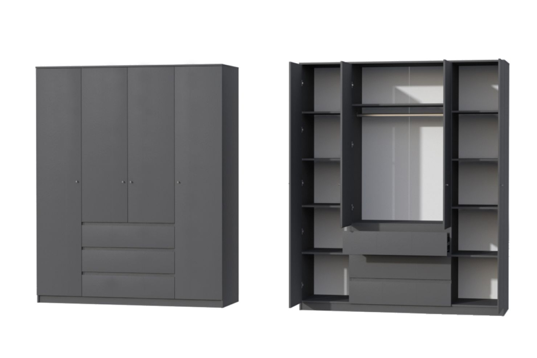 В спальню, Шкаф 4х ств. (высокий) КЭТ-1