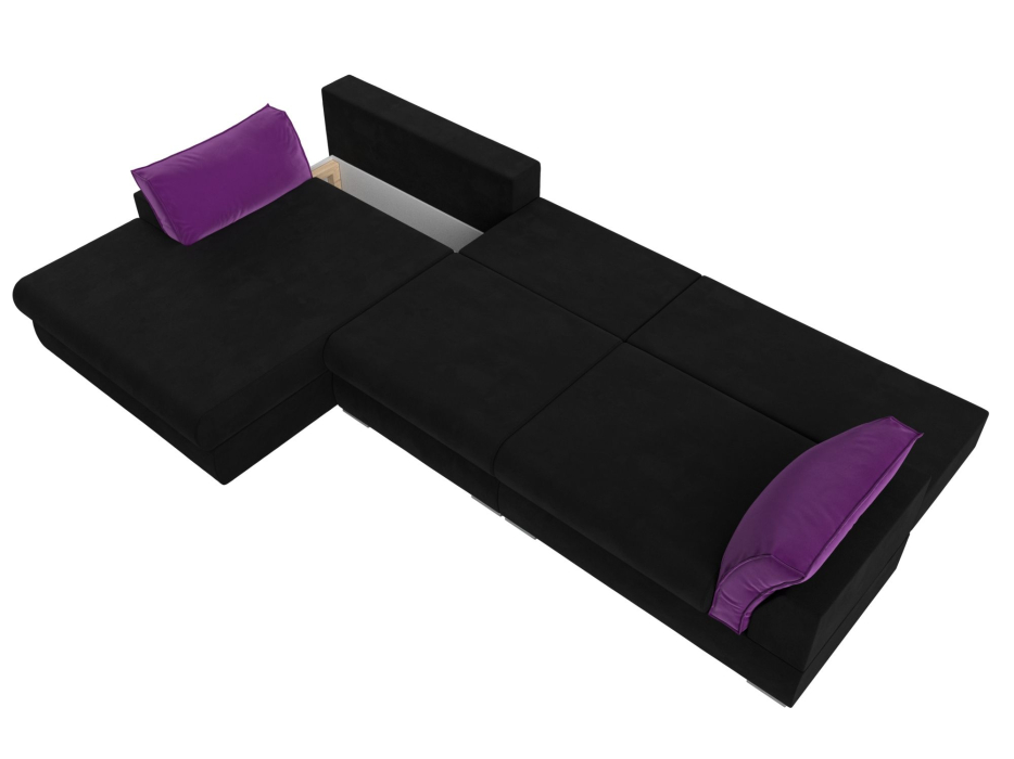 Диваны угловые в гостиную, Угловой диван Пекин Long угол левый, НПБ, микровельвет