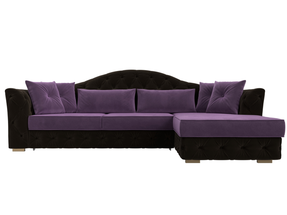Диваны угловые в гостиную, Диван угловой Артис правый угол, микровельвет