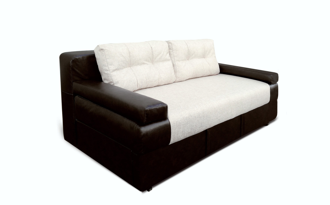 Диваны прямые, Диван-кровать еврокнижка, Амстердам мини 150, рогожка/экокожа