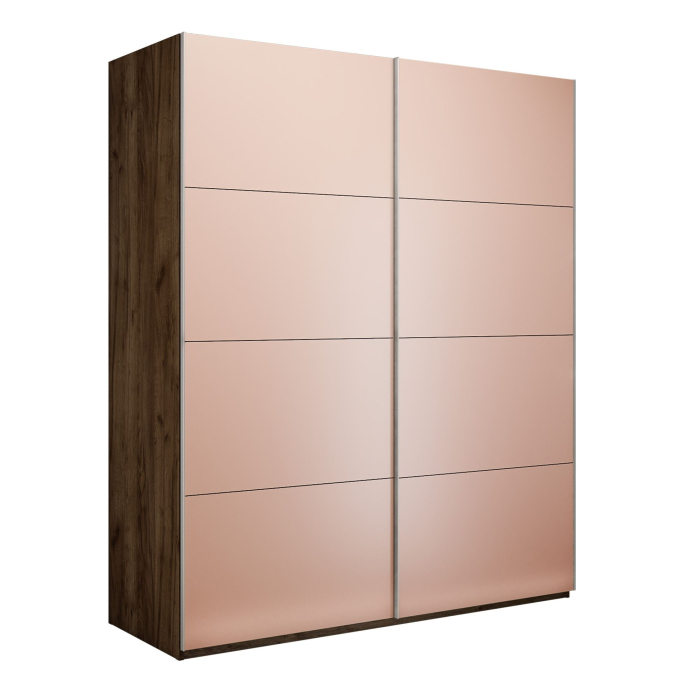 Шкафы-купе 2-х дверные, Шкаф-купе Эста 2-х дверный Стекла пудра/Доводчик 160х66х240