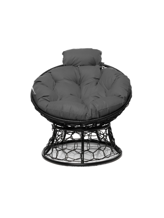 Кресла, Кресло ПАПАСАН мини с ротангом чёрное