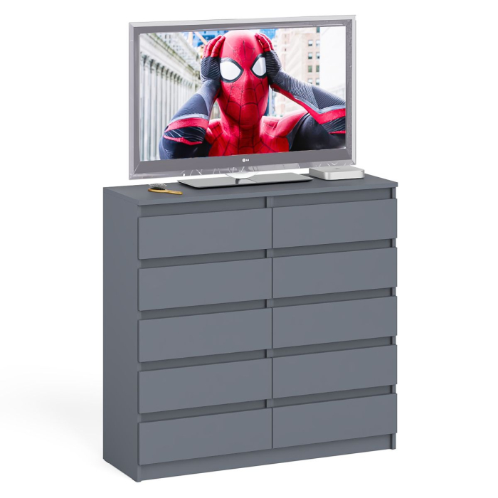 Комоды, Комод высокий на десять выдвижных ящиков Мори МК1200.10