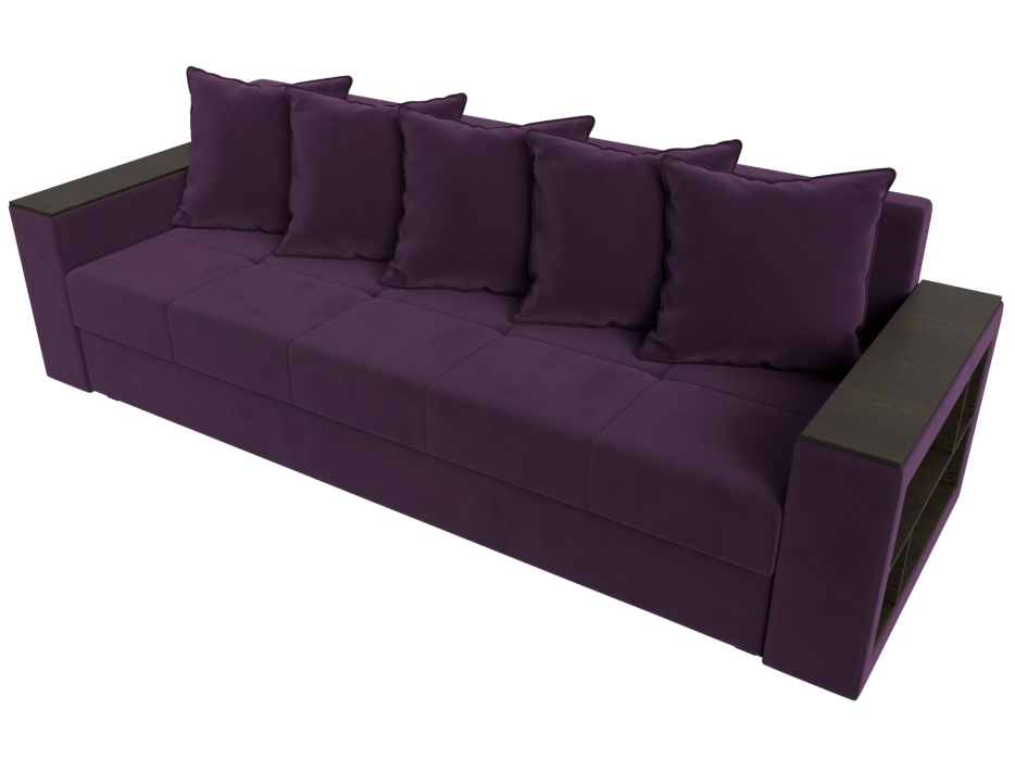 Диваны прямые, Диван прямой Дубай Лайт полки справа, велюр