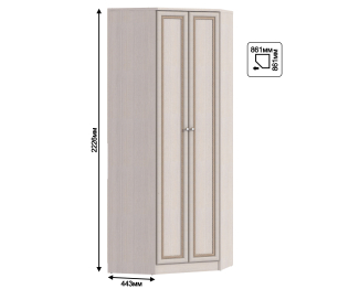 Шкаф угловой Грация СБ-2855
