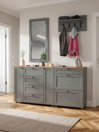 Мебель для прихожей Остин № 56 с вешалкой и зеркалом