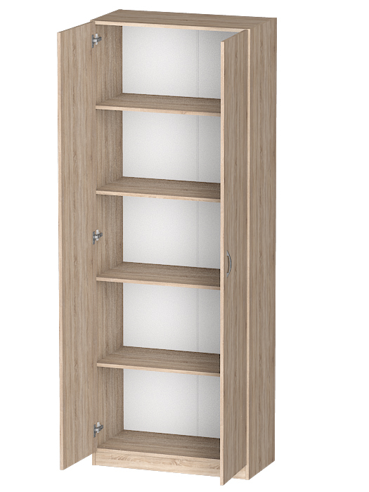 Для одежды, Распашной шкаф Лайф с полками 80*40*215 Дуб сонома