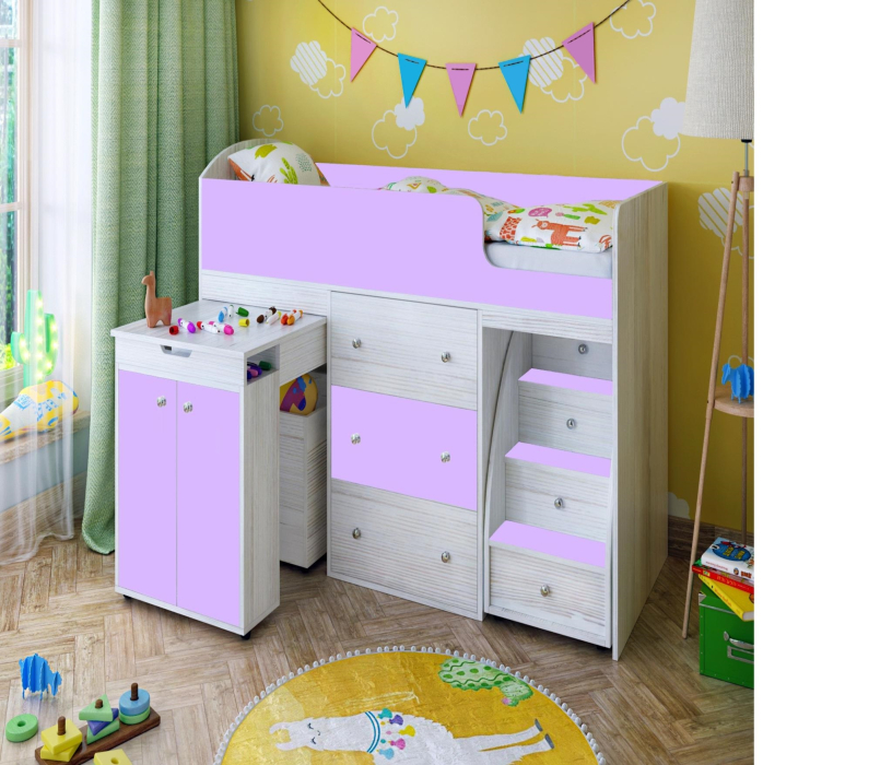 Кровати-чердаки, Кровать чердак Малыш 1600х700 Винтерберг