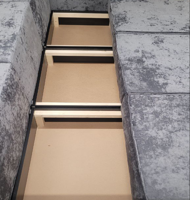 Диваны прямые, Диван-кровать Лофт 3-х модульный, плюш , с/м 145х266