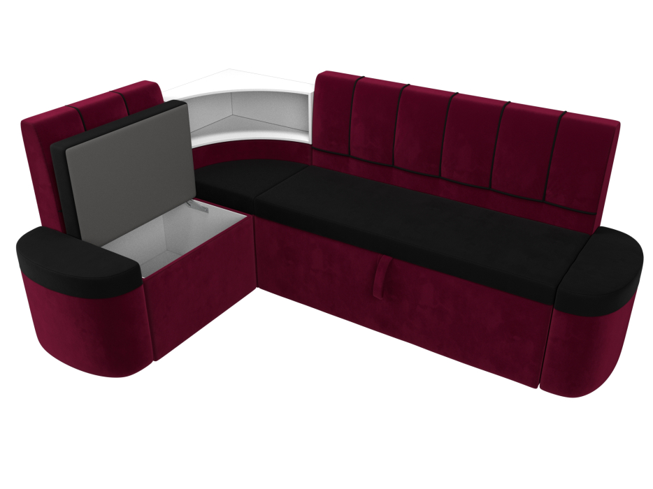 Диваны угловые кухонные, Кухонный угловой диван Тефида левый угол, микровельвет
