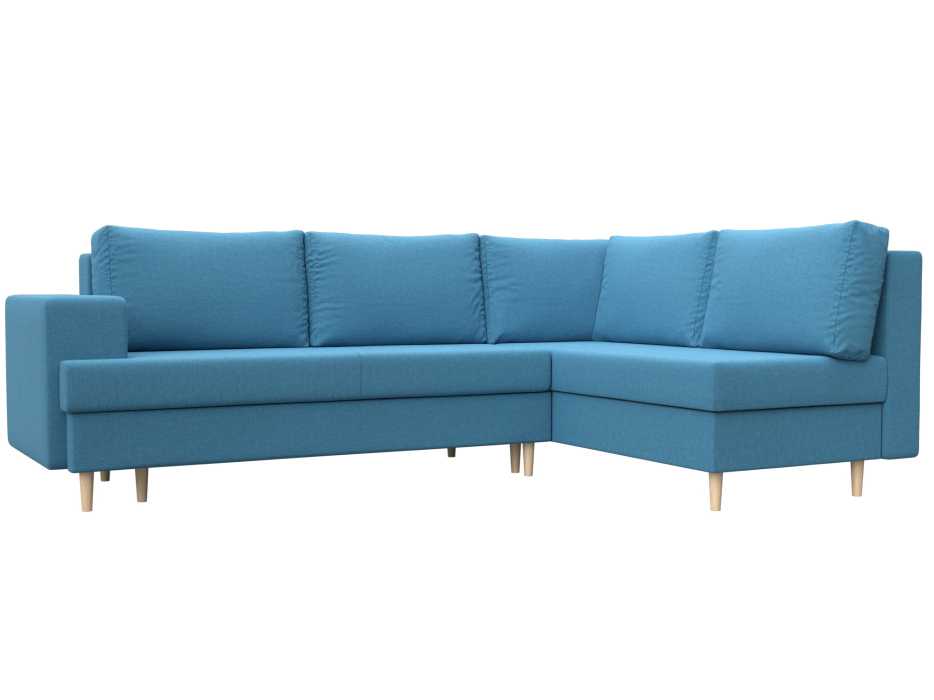 Диваны угловые в гостиную, Диван угловой Сильвана правый угол, рогожка Амур