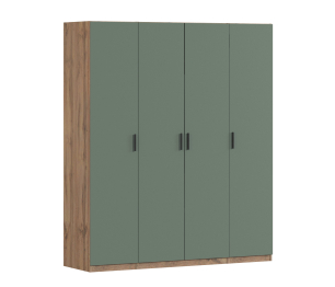 Шкаф четырехдверный Макс 2000 мм, вариант №4 (ЛДСП, корпус дуб вотан)
