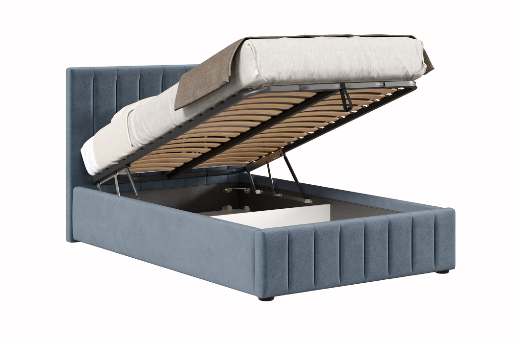 Мягкая кровать, Кровать Верона 1200 с подъёмным механизмом, велюр