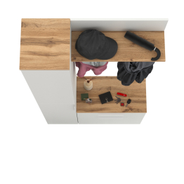 Шкаф-пенал с обувницей и вешалкой для оджеды с полкой Октава.