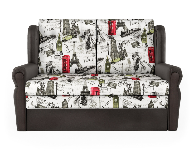 Диваны с ящиком для белья, Диван-кровать Классика 2М, экокожа/велюр