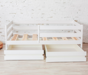 Ящики от кровати манеж ЭКО и кровати Домик, белый