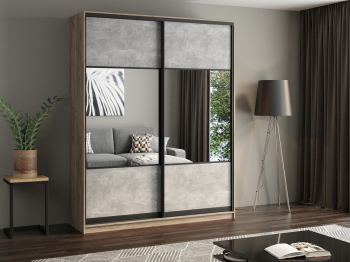 Шкаф купе 2-х дверный АЙСБЕРГ ЛОФТ 190 комбинированный