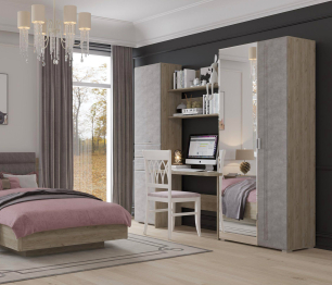 Стол письменный Лотос ПС-801, дуб серый