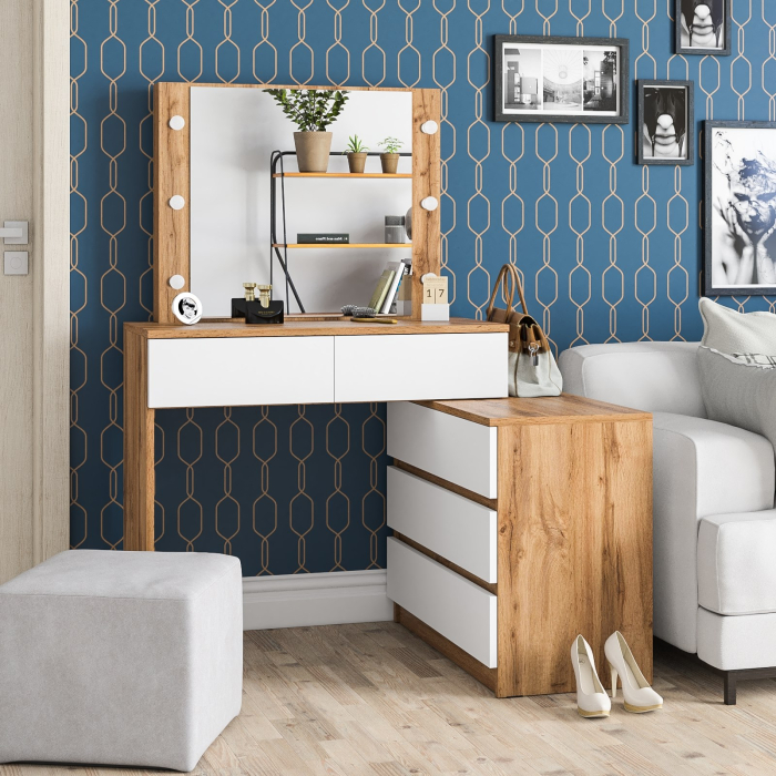 С зеркалом, Туалетный столик с подсветкой 110