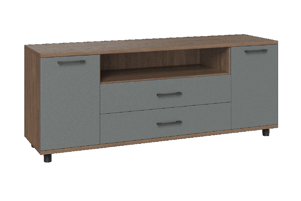 ТВ-тумбы, Модульная система Грейс Тумба ТБ-5021  Гикори Джексон Темный