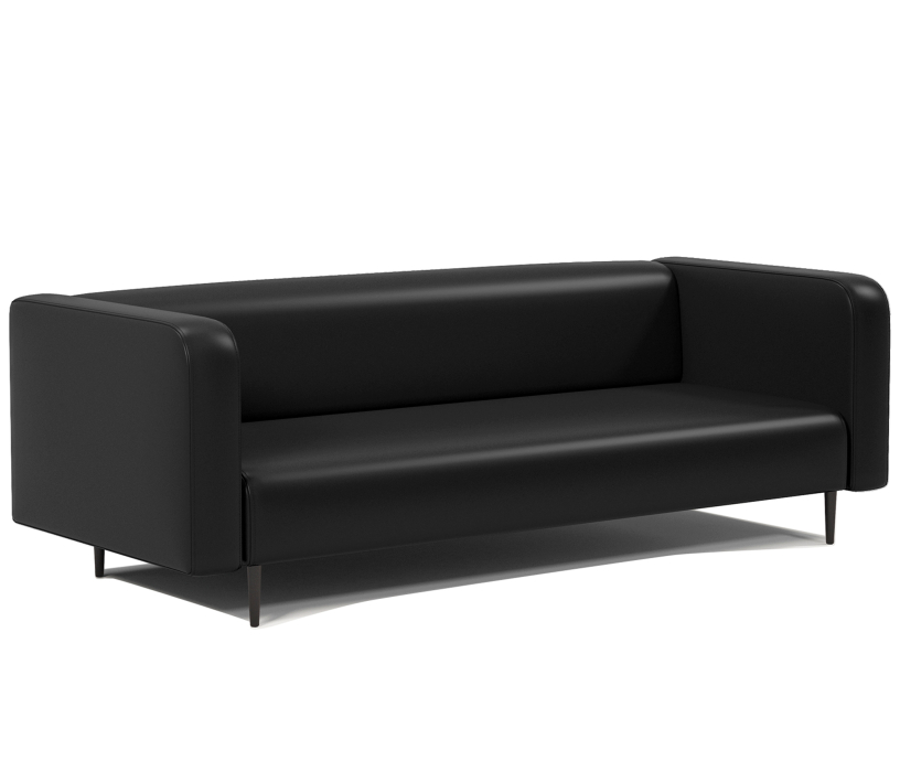 Диваны  офисные, Диван офисный 3-х местный Акцент, экокожа