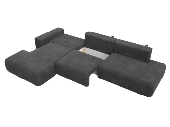 Диван угловой Лига-036 НПБ Модерн Лонг левый угол, велюр BRUT