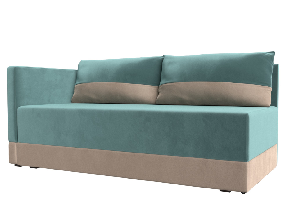 Кушетка диван, Кушетка Никас левая, велюр