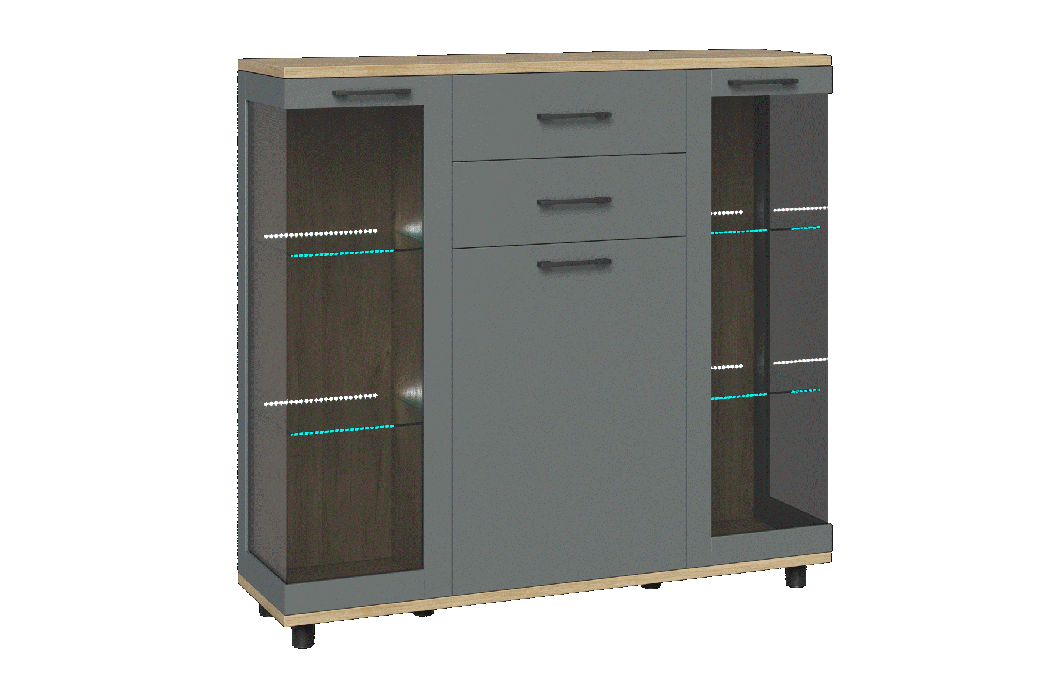 Комоды, Модульная система Грейс Тумба ТБ-5000  Гикори Джексон Светлый