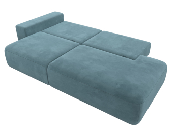 Диван прямой Лига-036 Модерн подлокотник слева, велюр