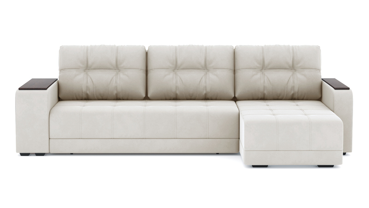 Диваны угловые в гостиную, Диван-кровать угловой Милан ПБ еврокнижка, велюр