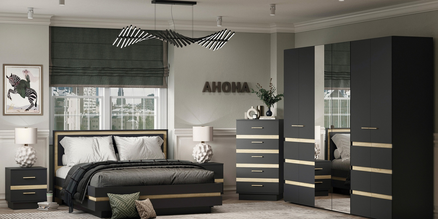 Шкафы распашные, Шкаф для одежды и белья Анона