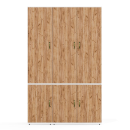 Пенал бельевой с полками и платяной шкаф Лидер-8