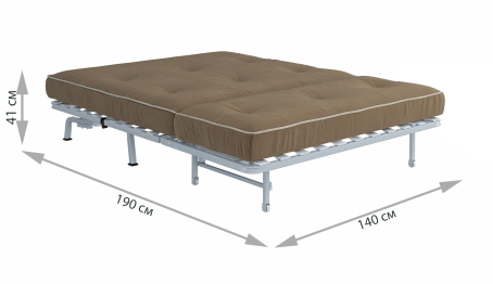 Диван-кровать Вилли Сканди коричневый