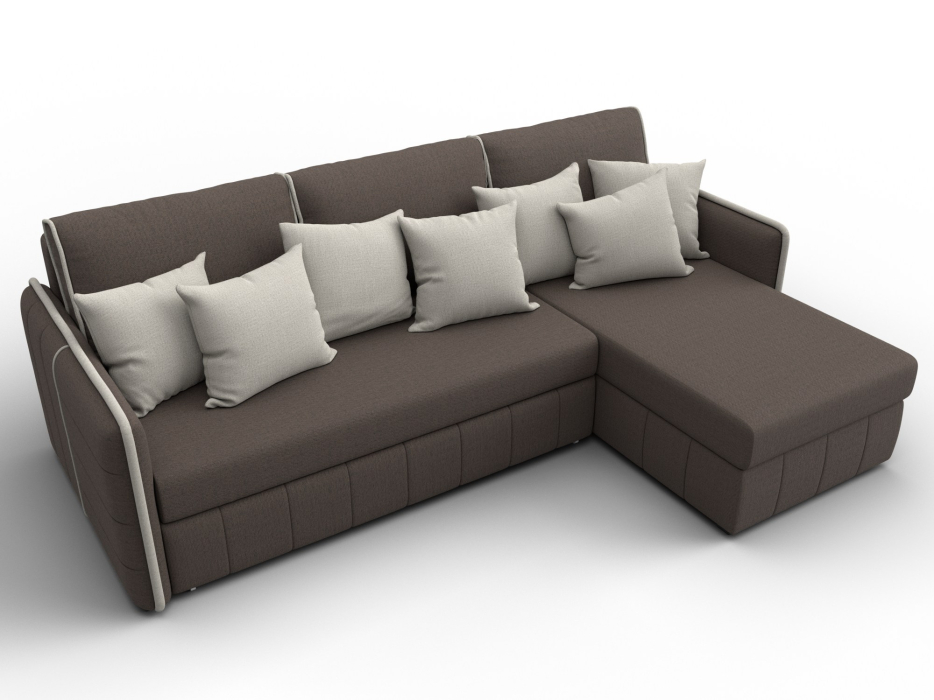 Диваны угловые в гостиную, Диван угловой Лига-078 угол универсальный, рогожка Амур